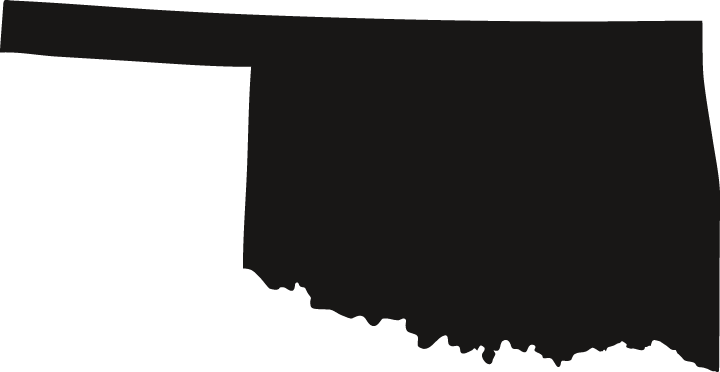 Outline map of Oklahoma