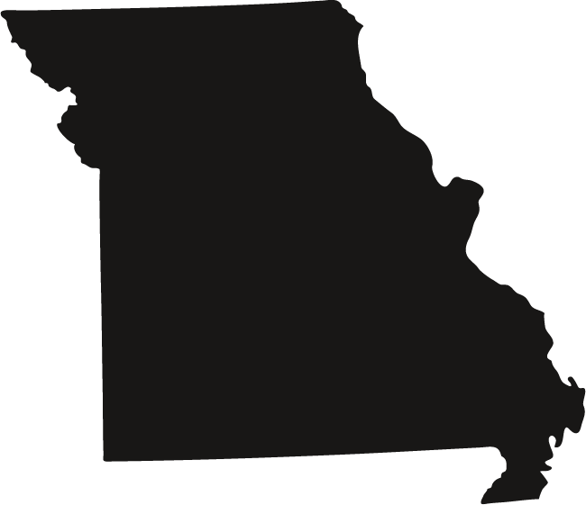 Outline map of Missouri